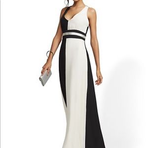 Beautiful Maxi black and white winter dress